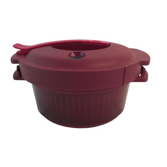 Tupperware Microwave Pressure Cooker 3Q/3L Red Maroon 2015 NEW - Picture 5 of 7